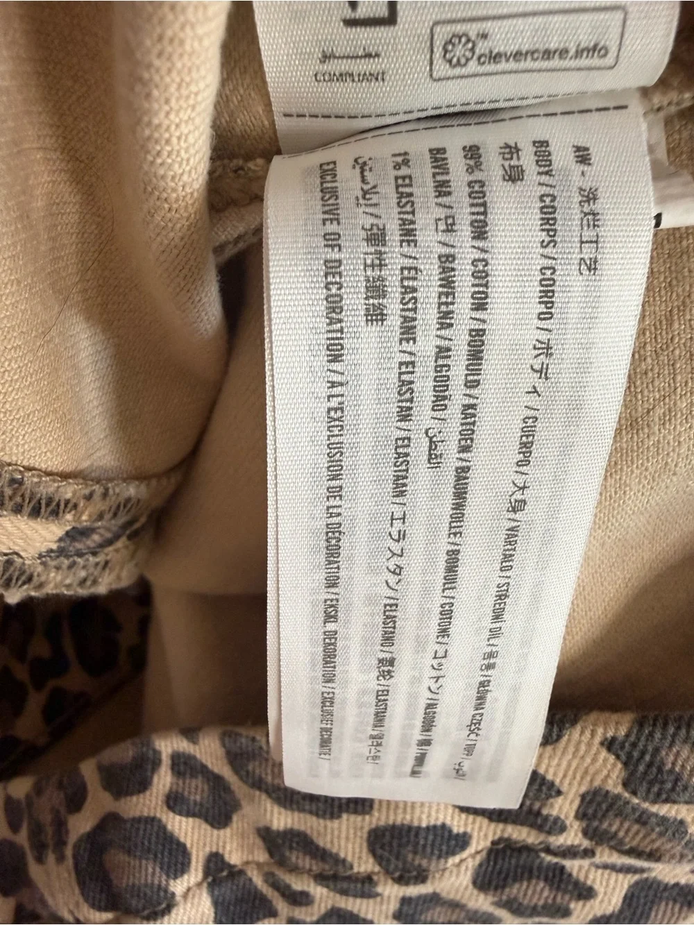 Abercrombie and Fitch Mara high neck denim mini dress—leopard print size medium - Picture 5 of 5